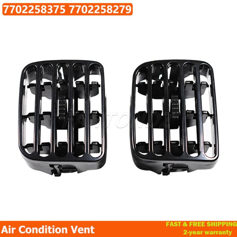 

2Pcs Center Air Vent Grille 7702258279 7702258375 Replacement For Renault Clio II 1998-2001/Thalia I 2001-2006 7702258280