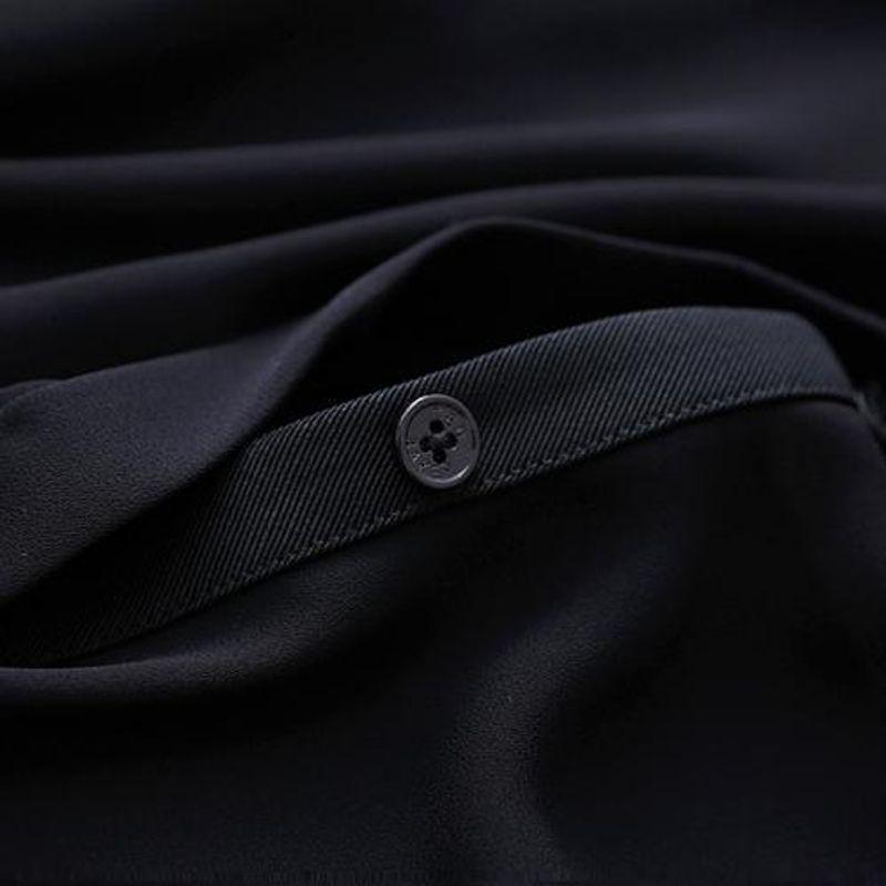 Export Export Whole Transaction Goods Simple Temperamental All-Match Pure Color Long Sleeves Pearl Chiffon Shirt for Women Autumn Undershirt