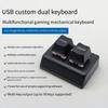 USB Mechanisches Gaming-Tastatur mit 2 anpassbaren Tasten, Farbbeleuchtete Tastatur Programmierbare Hot-Swap-Tastaturen
