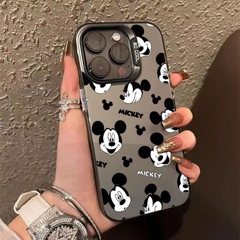 Mickey Mouse Cartoon Black White Phone Case For iPhone 11 12 13 14 15 16 17 Pro Max 16e 17E 17 Air Plus 13 Mini Funda Back Cover