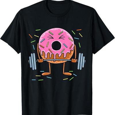 Weightlifing Funny Fitness Workout Gym Donut Lover T Shirt
