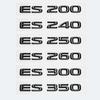 3D Chrome Glossy Black ABS Letters ES200 ES250 ES260 ES300 ES350 ES300h ES350h HYBRID Emblem For Lexus Car Trunk Logo Sticker