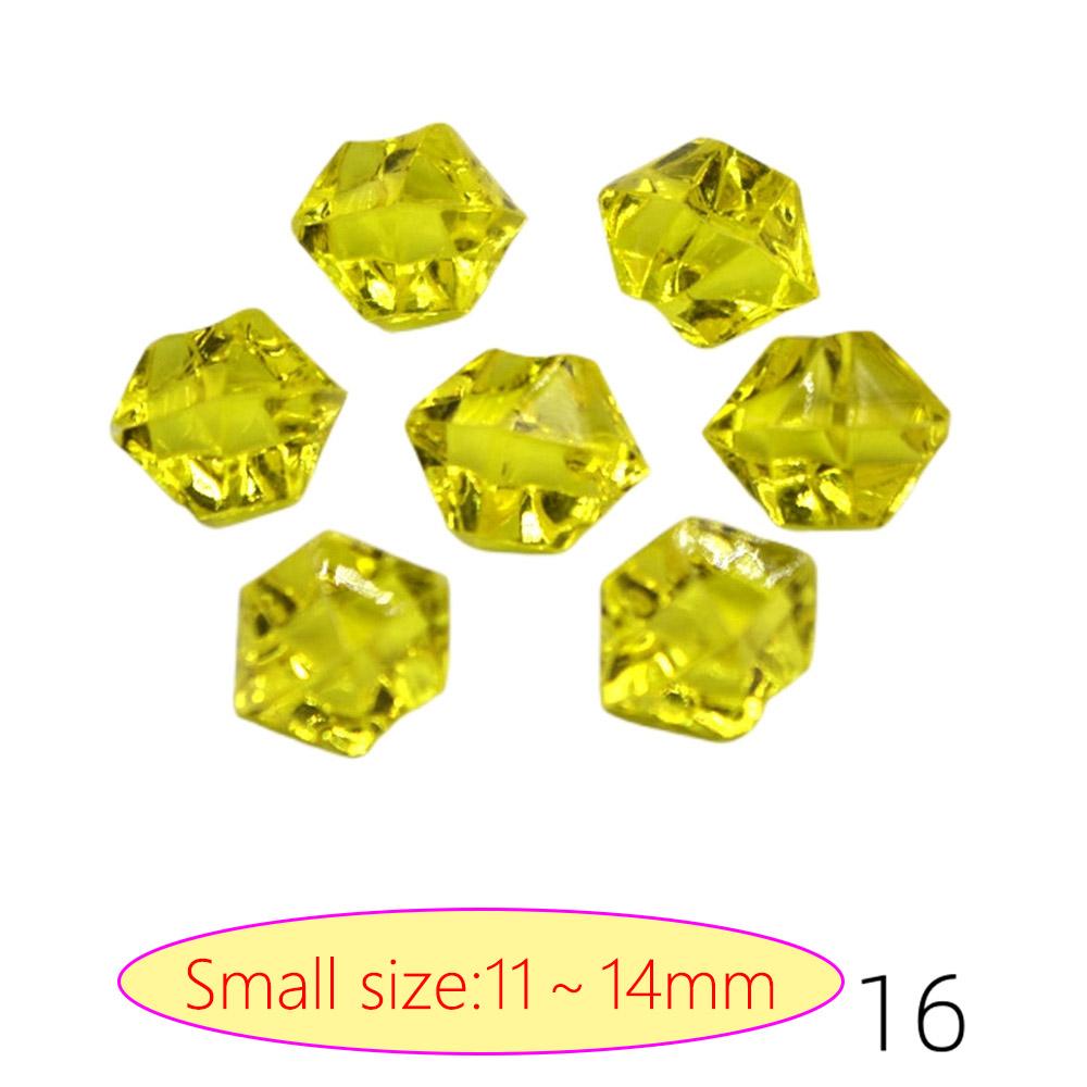 Acrylic Diamond Crystal Ice Rock Stones Vase Gems Confetti Table Scatter Beads Wedding Party Home Decor 100pcs 19 Color 11x14MM