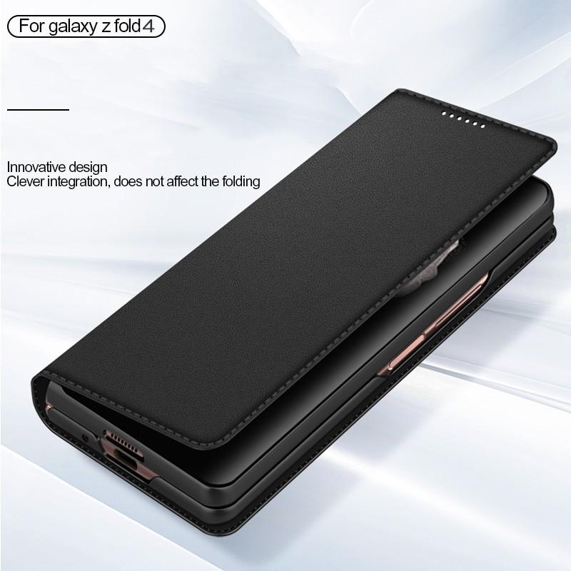 Luxury Leather Phone Cover For Samsung Galaxy Z Fold 4 3 2 Case With Card Slot Kickstand Back Case Can Be Separated