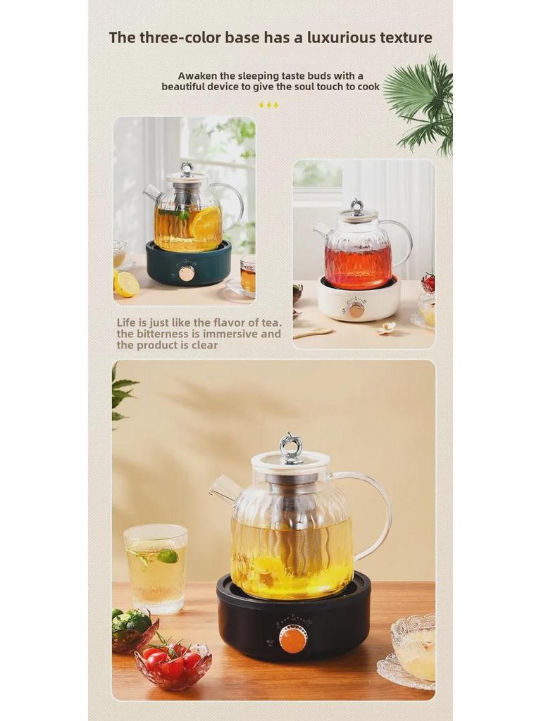 Multifunctional Glass Teapot: Home & Office Tea Maker Kettle (110V) - Perfect Gift