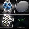 Hot Sale OLEVS 9998 New Quartz Watch for Men Steel Rhombus Design Fashion Business Wristwatch Men's Waterproof Watches 2025