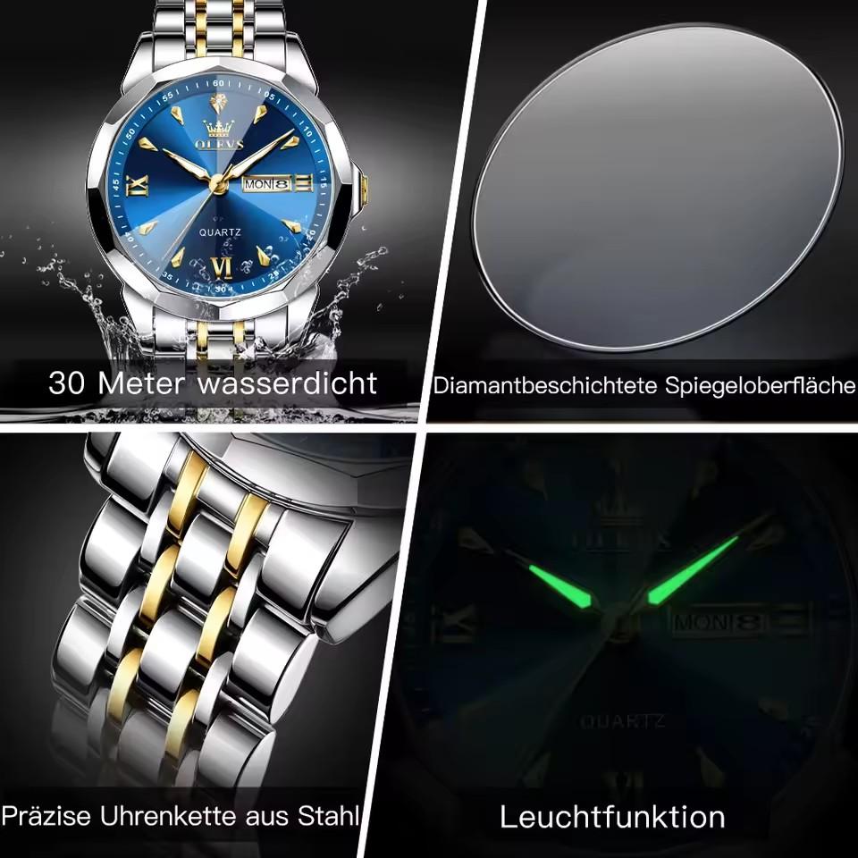Hot Sale OLEVS 9998 New Quartz Watch for Men Steel Rhombus Design Fashion Business Wristwatch Men's Waterproof Watches 2025