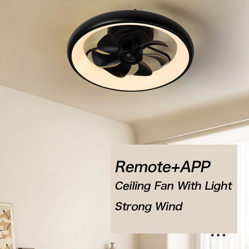 DC Motor Small Electric Ceiling Fan Light Household 6-Speed Strong Wind Ceiling Fan Indoor Remote Control Fan Lamp