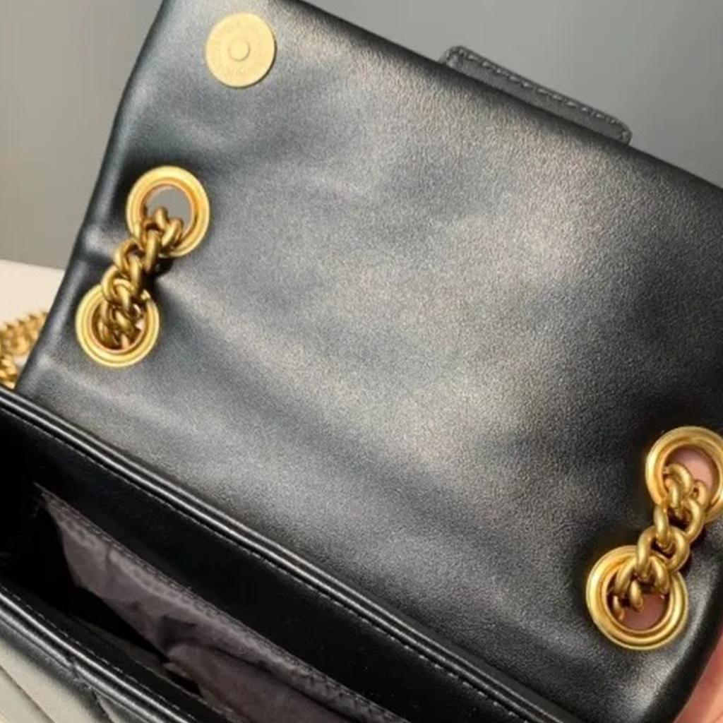 Chain Strap Bag Grid Texture PU Material Multifunctional Shoulder Purse Handbag for Daily Life Work