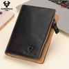 Humerpaul Ladies Wallet First Layer Cowhide Wallet Multi-card Slot Coin Purse with Photo Window Card Holder