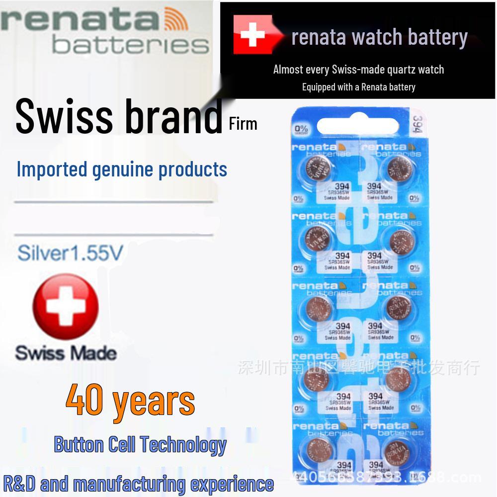 Renata SR936SW Watch Battery 394 for Rossini, Fiyta, Tianwang, Ebo, SWATCH Watches