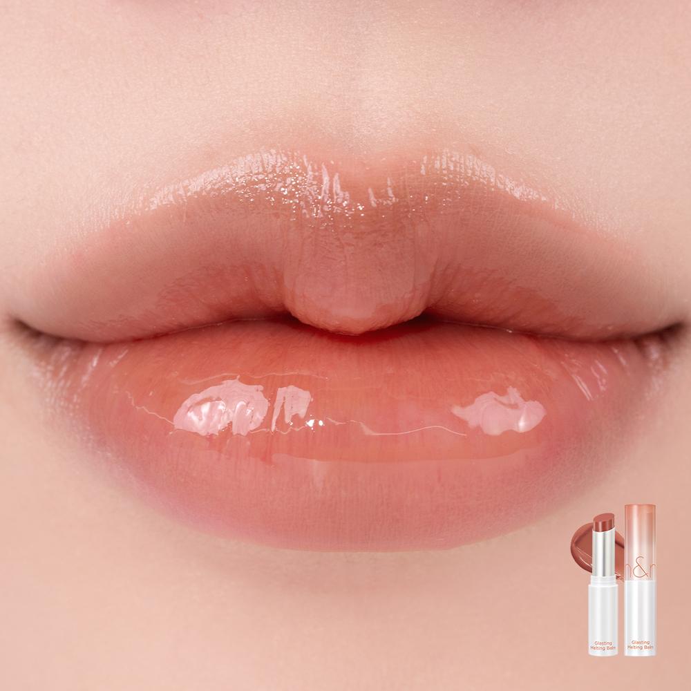 Rom&nd Glasting Melting Balm  3.5g– Korean Hydrating Lip Balm with Glossy Finish – Natural Nude & Pink Shades – Trending K-Beauty Gift