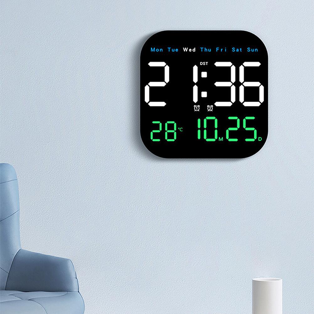 Same Screen Display LED Wall Clock Adjustable Brightness
