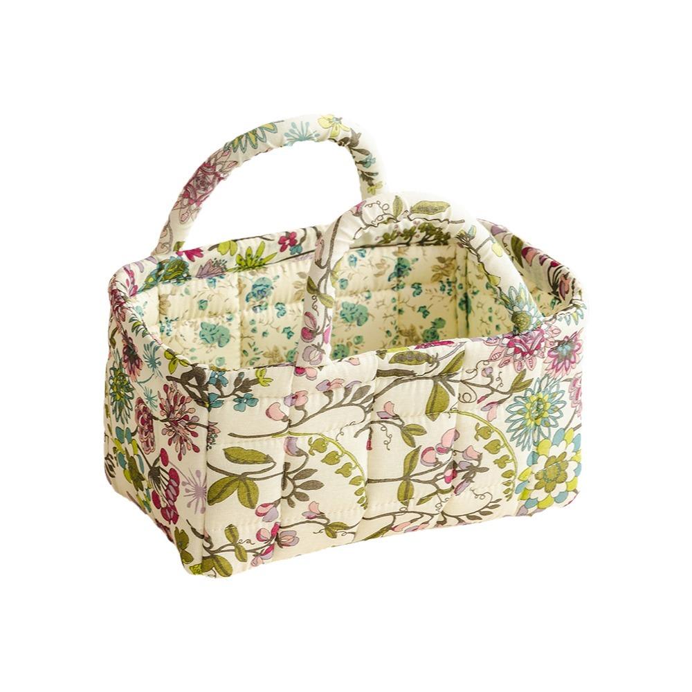 Blumenmuster Aufbewahrungskorb Faltbares Design Wäschekorb Tragetasche Weiche Einkaufstasche Schreibtischaufbewahrung