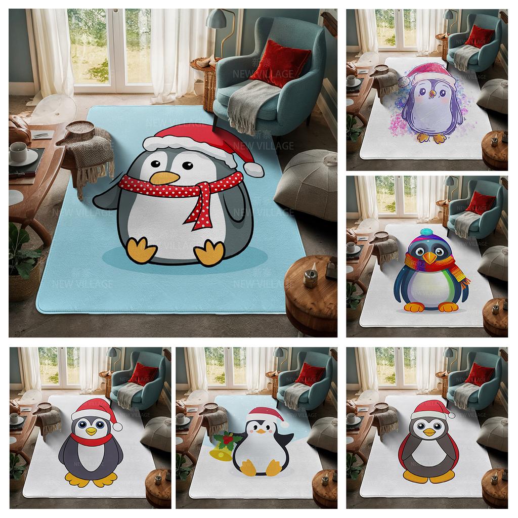 House Entrance Carpet Home Door Mat Living Room Bath Foot Bathroom Non-slip Water Absorption Rugs Bath Merry Christmas Winter