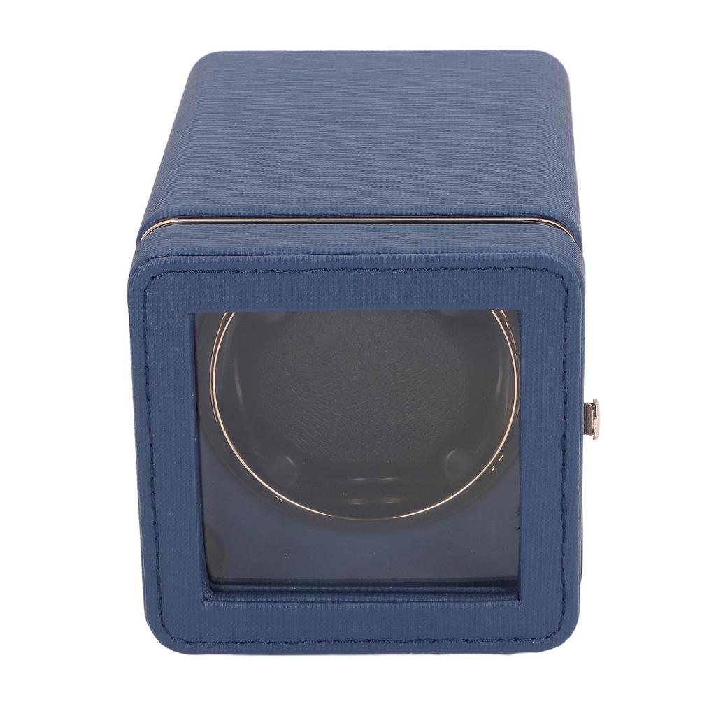 Single Watch Winder 5 Rotating Modes PU Lther Automatic Watch Winder Box with Light USB Type C Power Supply