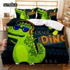 Dinosaur Bedspread Cover Sets Kids' Bed Cover Kit Full Playing Basketball Tyrannosaurus Animal Double Size Queen Dimension King Size Long-lasting