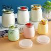 Talos 4PCS Pudding Jars with Lid, Food Grade Glass Airtight Mason Jars, DIY Favorite Flavors Containers, for Yogurt Parfait Candy Storage