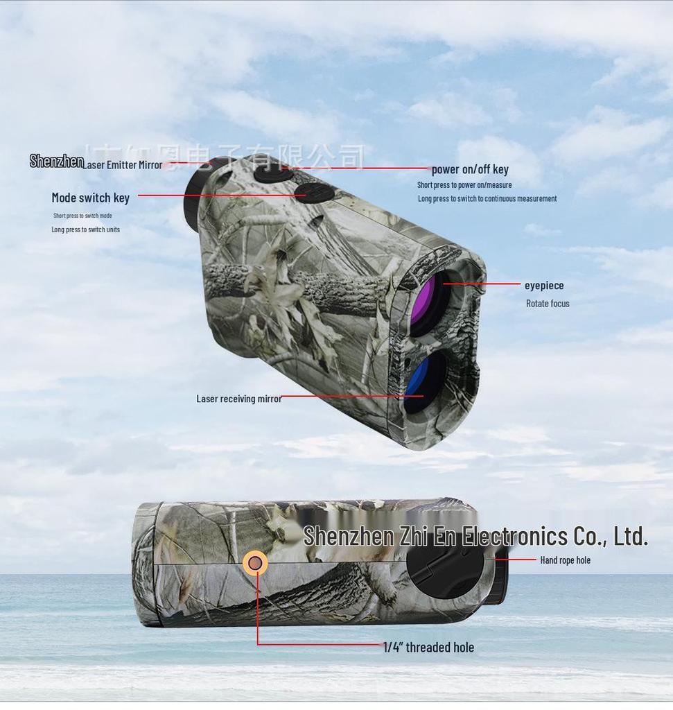 Golf and Hunting Laser Rangefinder with Slope Measurement