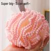 Large Snowball Bath Ball - Cute Exfoliating Back Scrubber & Foam Bath Accessory