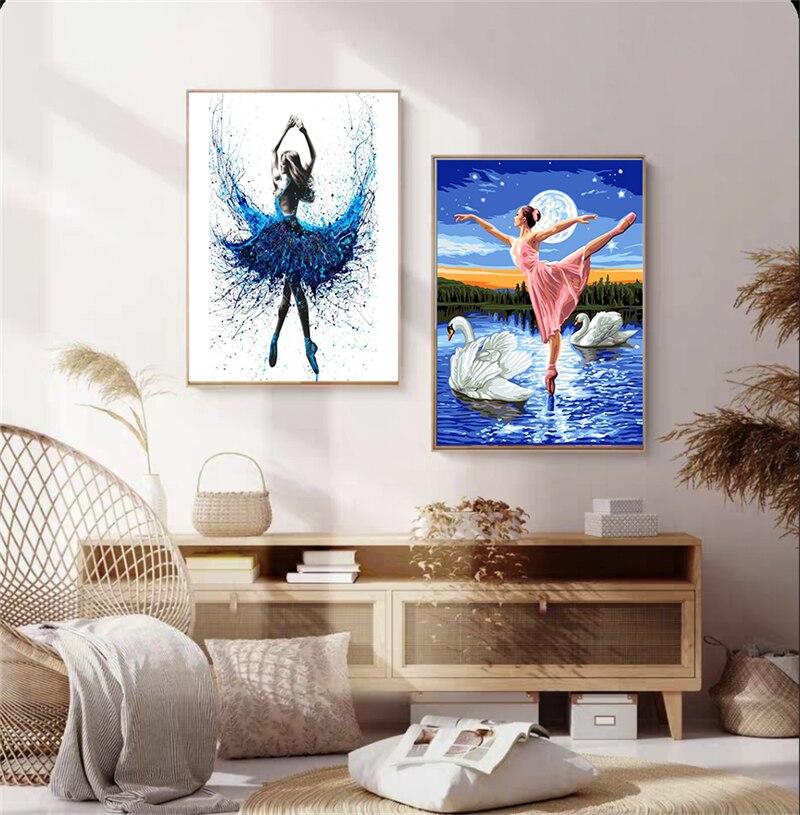 5D DIY Diamond Painting Ballet Girl Diamond Embroidery Mosaic Cross Stitch Kits Portrait Picture Dancer Home Decor Craft Gift