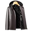 Men's Stylish Hooded Leather Jacket