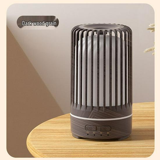 Wood Grain Ultrasonic Aroma Diffuser for Bedroom - Silent Essential Oil Humidifier