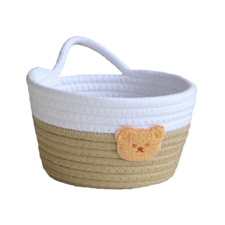 Small Woven Storage Baskets with Handles Basket for Kids Home Decor Toy Basket