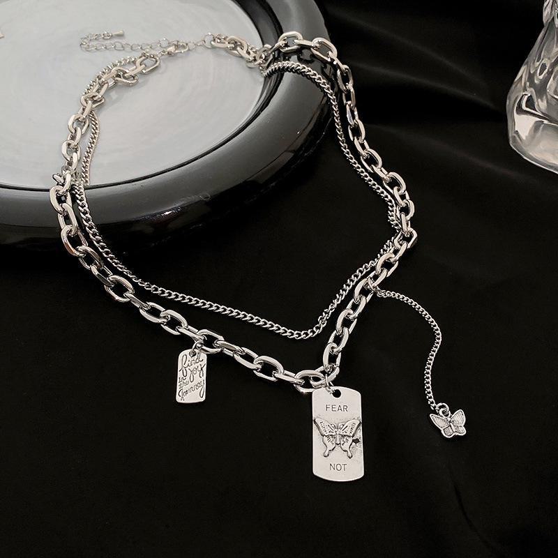 Korean Minimalist Love Necklace - Retro Clavicle Chain for Women