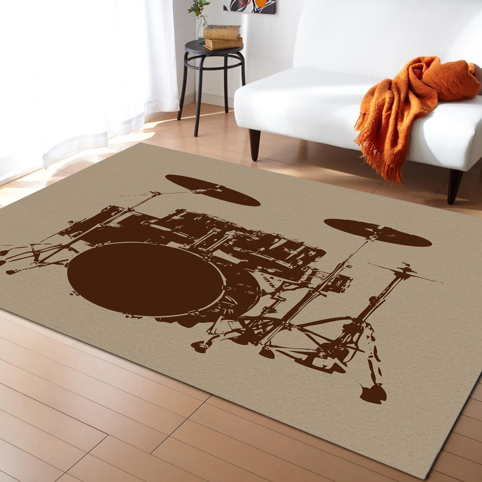 

Jazz Drum Music Equipment Carpets for Living Room Household Bedside Rugs Kids Room Decoration Floor Mats Office Anti-slip Mat 40x60cm 16x24 inch