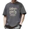 Men's Summer Black Retro Trend T-Shirt: American, Japanese, Korean Style