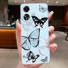 Case For OPPO A78 4G 5G A98 F23 A1X Flower Butterfly Phone Cases For Oppo A98 Soft Silicone Capa Transparent TPU Jelly Cover