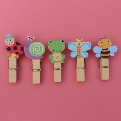 BESTOYARD Dřevěné kolíčky na prádlo, Mini dřevěné klipy, Klipy na fotografie ve tvaru motýla pro prací doplňky, Fotografie, Dekorace, DIY řemesla, Kolíčky na prádlo, W