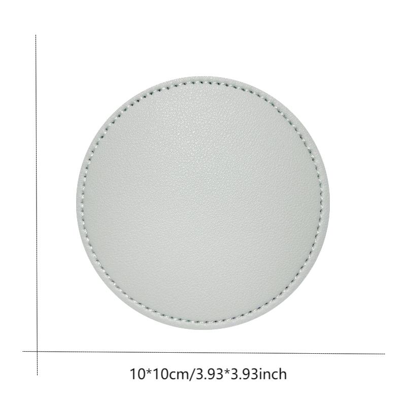 Inmos Kundenspezifische Lederuntersetzer für Heimdekoration Runde Tassenuntersetzer Tee- und Wassergläser Kaffeematten Geschirrabtropfgestell Nordisch