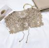 Vintage Shawl O-Neck Doll Fake Collar Shirt Women Hollow Crochet Lace False Collar Detachable Woman Half Shirt Faux  Col