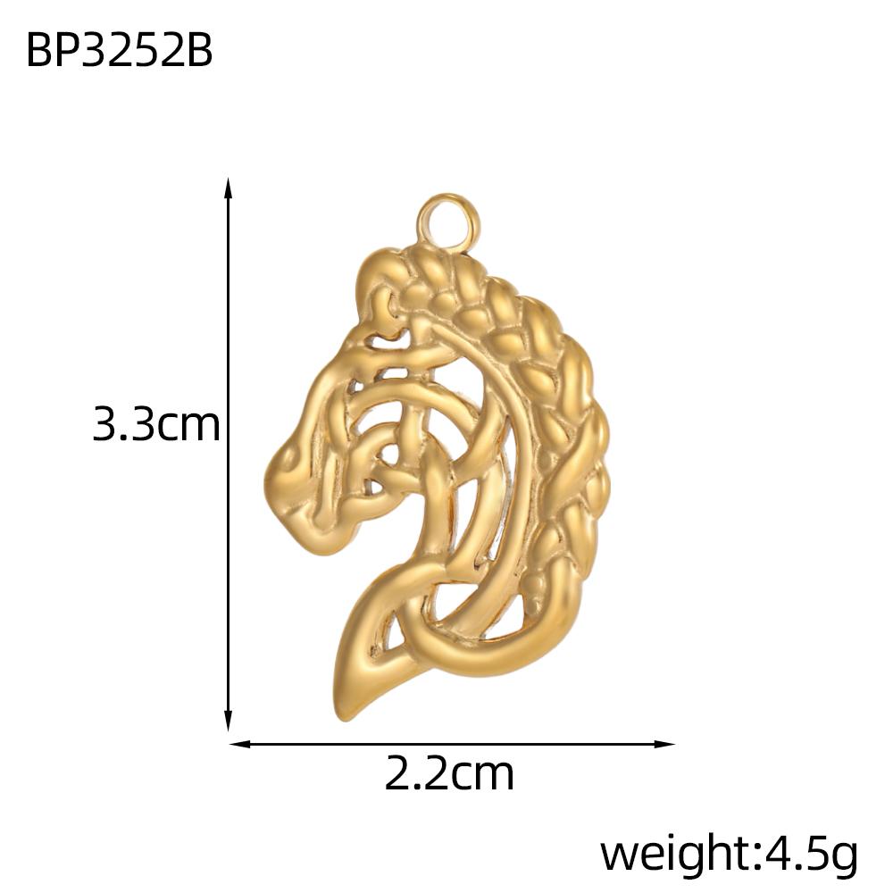 3PCS/LOT CARLIDANA Gold Plated Stainless Steel Charms, Flower Animal Heart Bow Pendants for DIY Necklace Jewelry Making