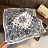 Classic cashew nut simulation silk printing silk scarf square scarf high-end shawl sunscreen neck professional scarf headscarf scarf