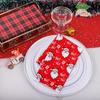 Christmas Cartoon Dish Towels Set 6Pcs Polyester Knit Fabric Low Lint Kitchen Towels With Santa And Holiday Theme