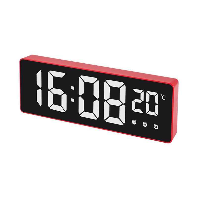 Modern Minimalist Led Digital Alarm Clock With Calendar And Temperature For Bedroom Or Office Use