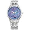 Women's Eco-Drive Calendar Moon Phase Diamond Accent Dial Silver-Tone Stainless Steel Case and Bracelet Watch (Model: FD0000-52N), Silver-Tone