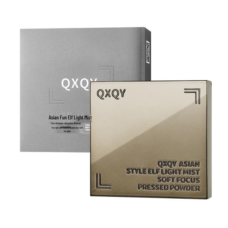 QXQY Asian Fun Elf Soft Focus Matte Setting Powder - Long-Lasting Lightweight Finish.