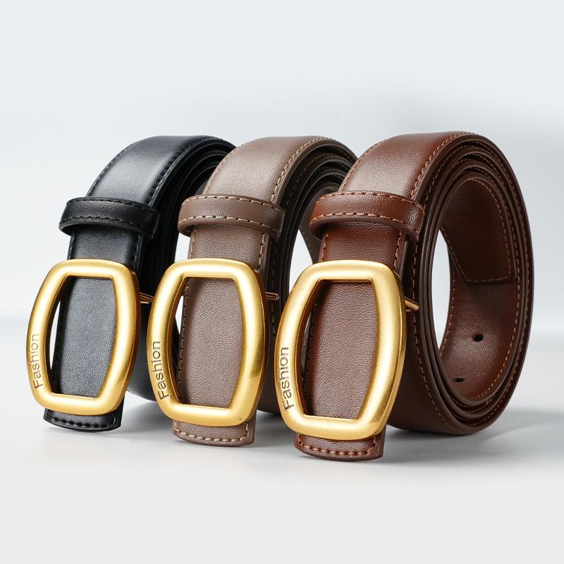 Women's Belt Dress Decorative Trousers New Women's Smooth Buckle Skirt Strap Versatile Thin Belt