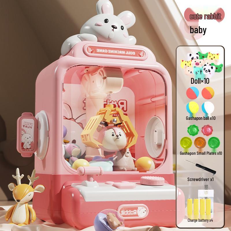 Electric Plush Toy Claw Machine for Kids - Compact Household Model