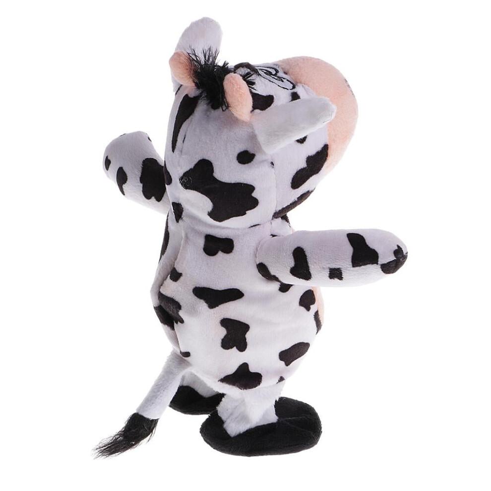 Talking Head Nod Little Cow Pet Plush Toy Sound Speech Mimic Model for Kids Toddlers Gifts on Birthday