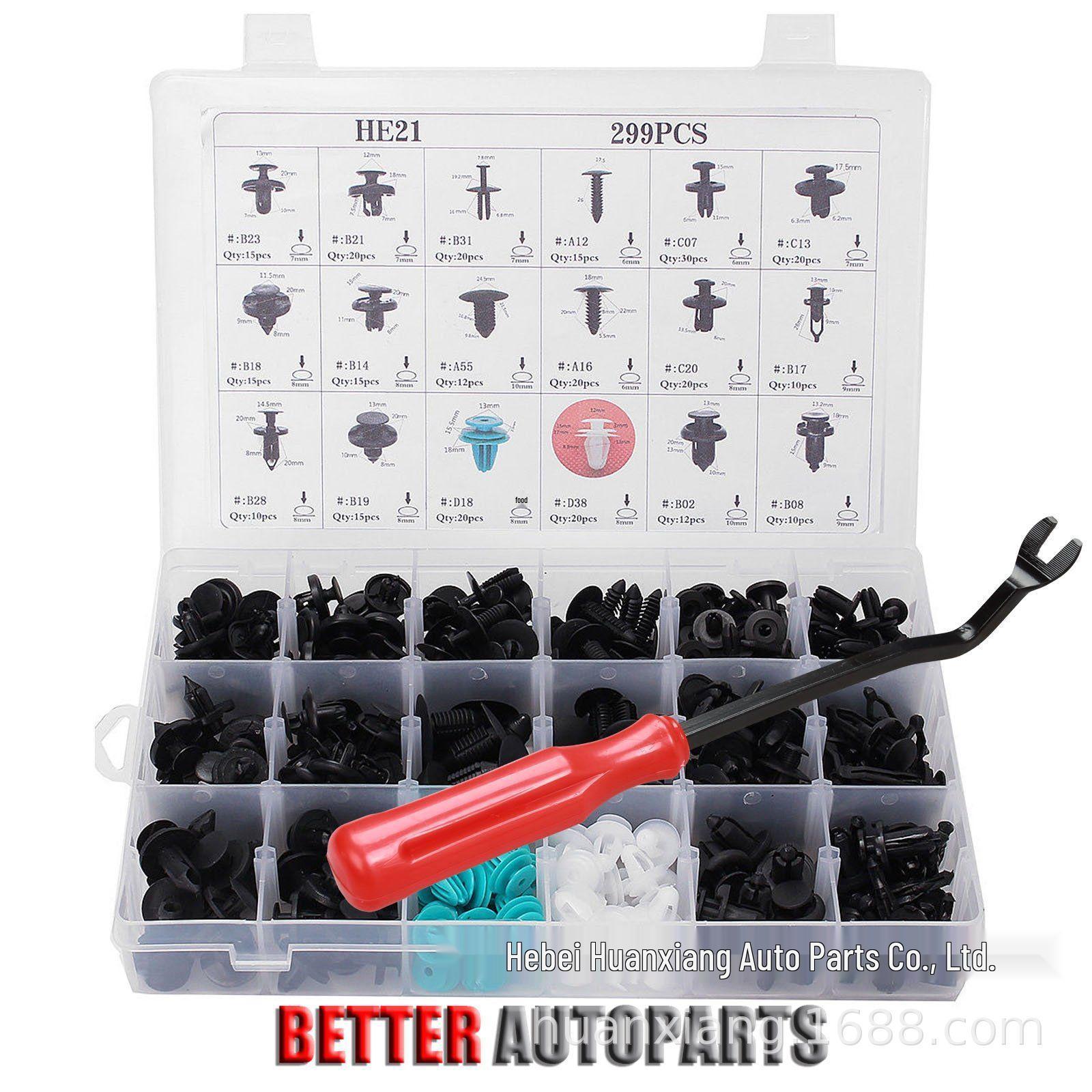 

299PCS Snap-in Clips Box for Mercedes, Toyota, Honda, Mazda, Subaru, Nissan - Universal Fit 299PCS Snap-in Clips Box