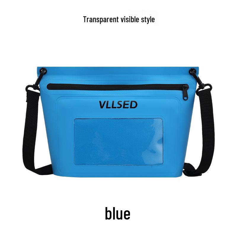 Waterproof PVC Beach & Swim Bag with Water-Repellent Zipper - Portable Outdoor Handbag