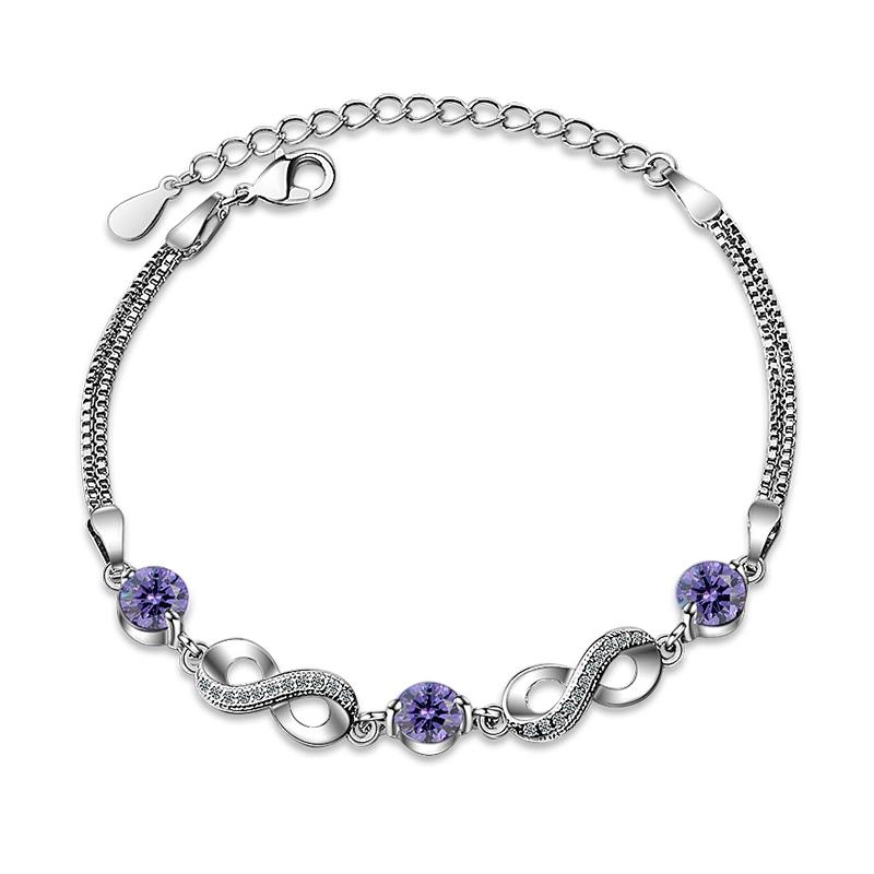 925 Silver Adjustable Size Chain Link Bracelet For Women Feather Butterfly Star Family Life Tree Travel Iris Charm Bracelets