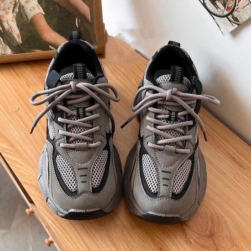 Women Sneakers Platform Breathable Shoes Ladies Thick Sole Sneakers Fashion Casual Shoes Thick Sole Tennis Vulcanized Shoes