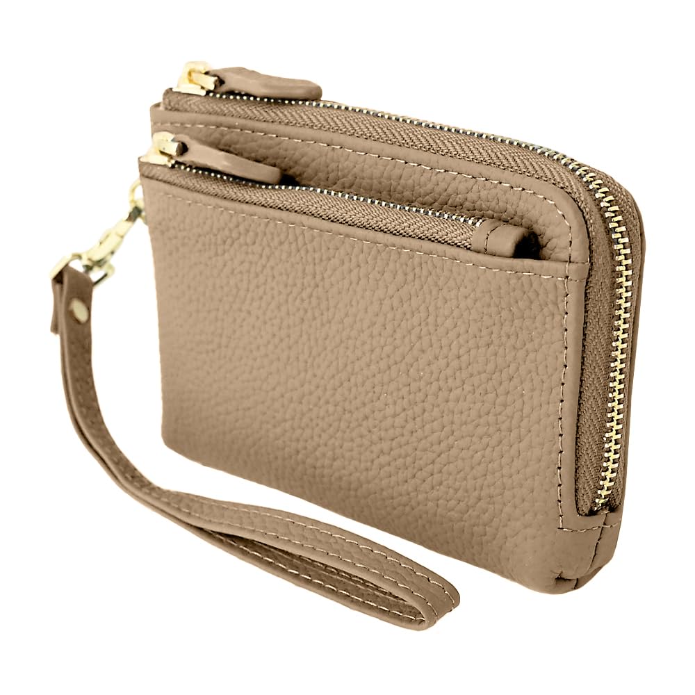 

Chamo Smart Key Key Case with Two Smart Card Coin Card Genuine Leather Case, Keys, Slots, Purse, Slots, (Beige) бежевий