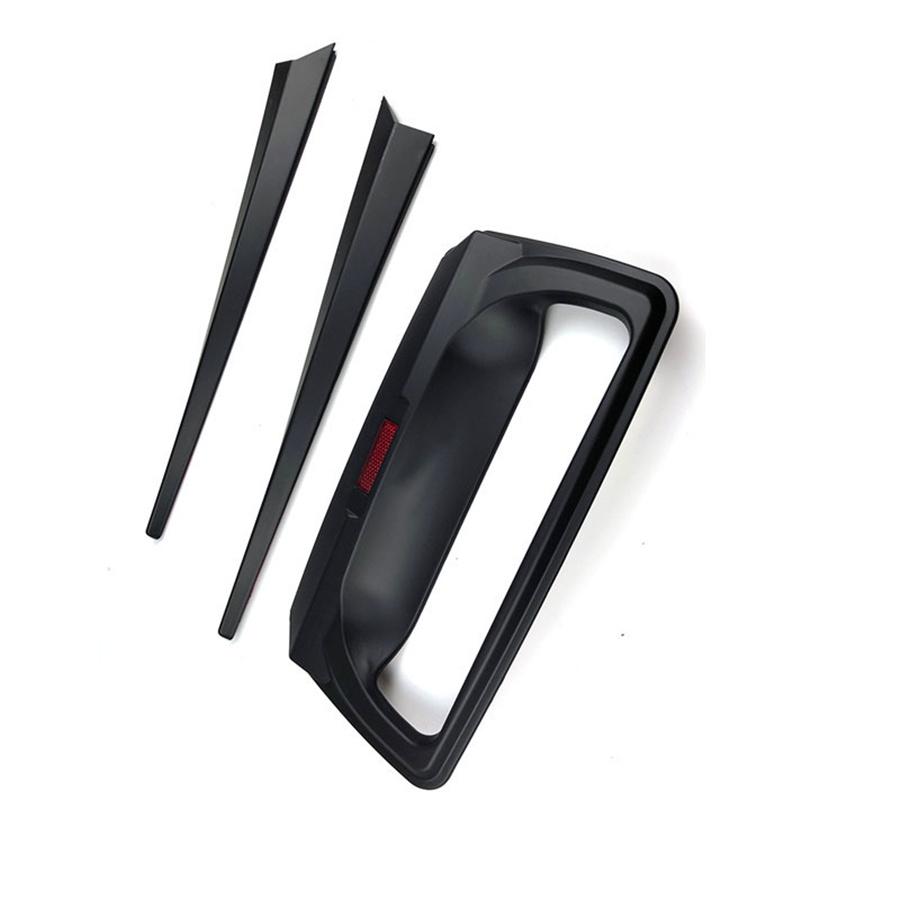 Rear Door/Tail Moldings Kit In Matte Black ABS Plastic for Ford Ranger 2012-2019